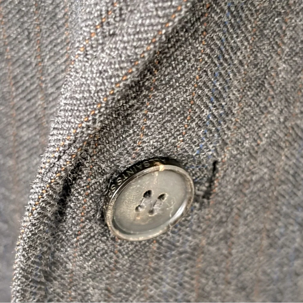 AllSaints Spitalfield Wool Men's‎ Harvard Coat Charcoal Blazer Overcoat Size 40